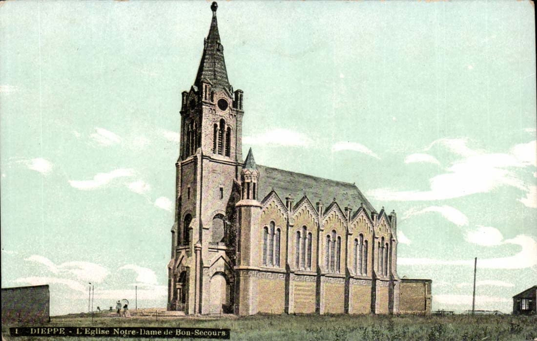Dieppe CPA L'eglise Notre Dame de Bon SEcours