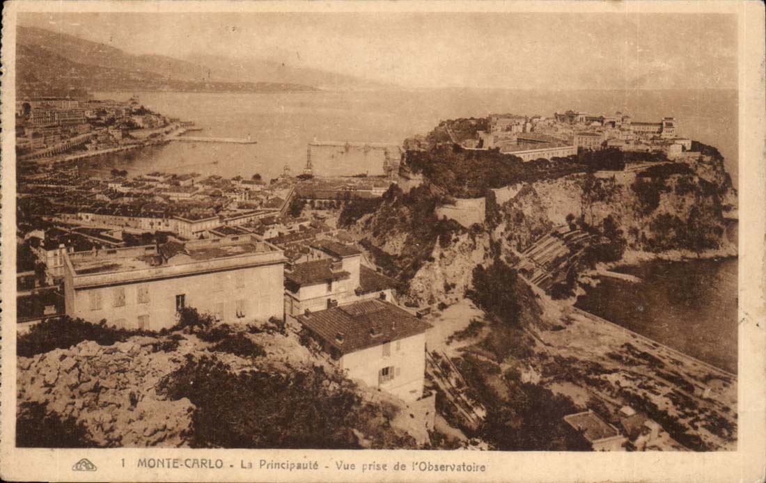 Monaco monte CArlo CPA La principaute Vue prise de l'observatoire