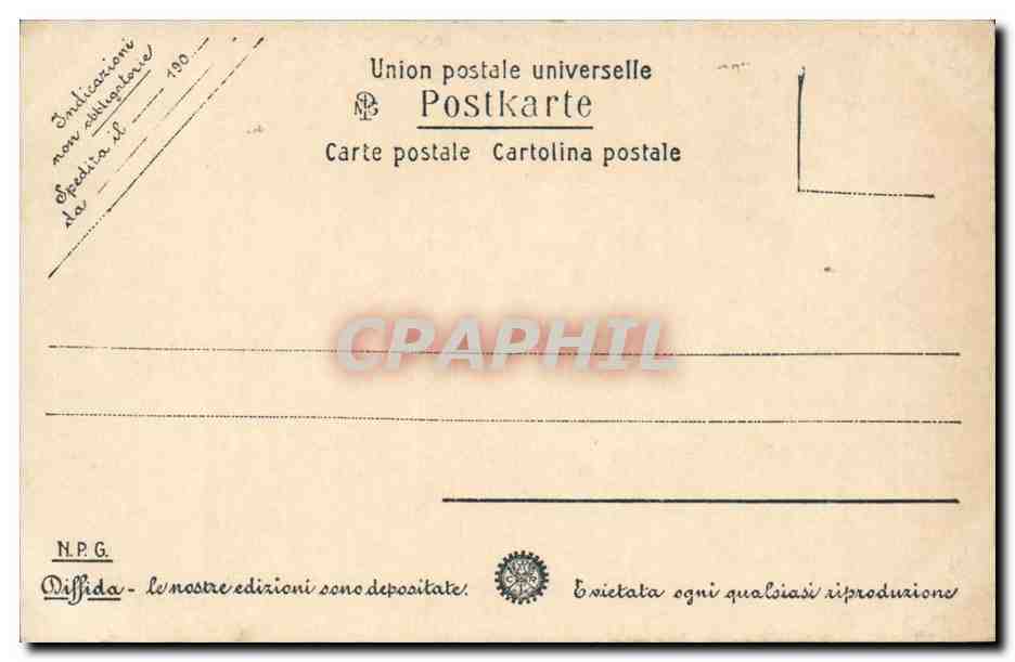 Italie Italia Napoli CPA Museo nazionale S Francesco d'assisi — Verso