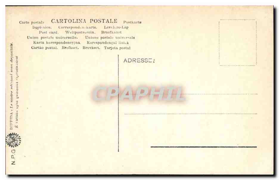 Italie Italia Napoli CPA Museo nazionale Flora — Verso