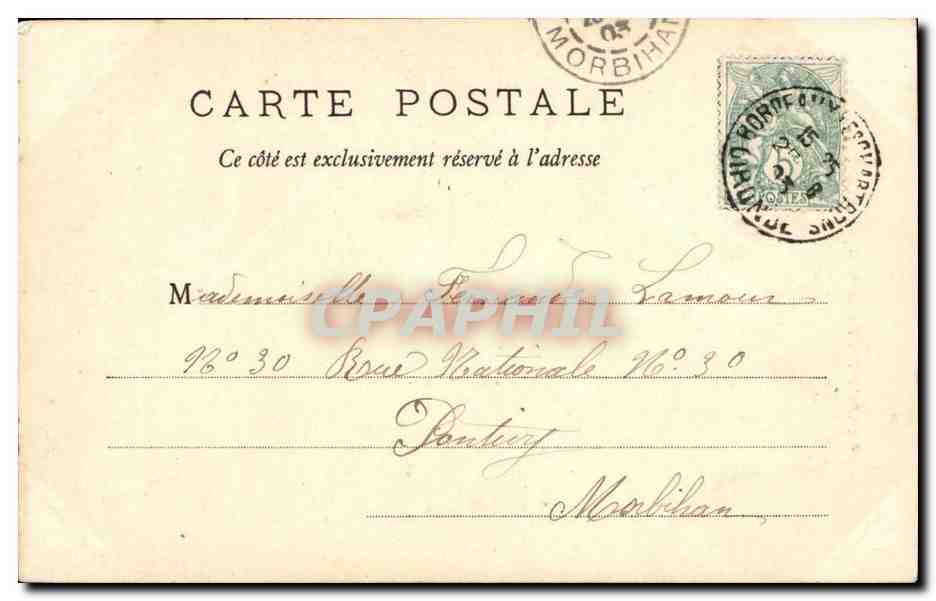 Bordeaux CPA Porte du palais de l'ombriere — Verso