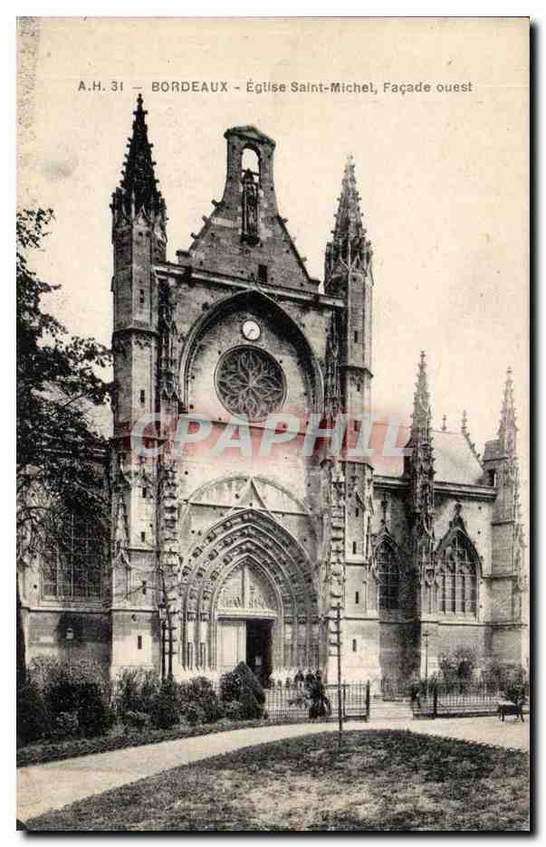 Bordeaux CPA Eglise Saint Michel Facade ouest
