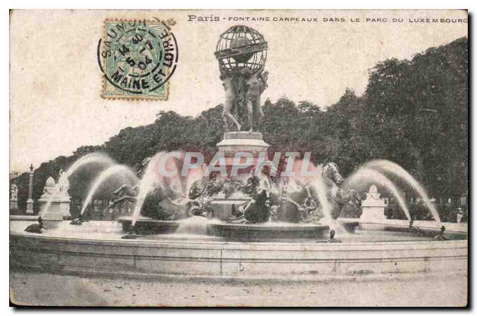 Paris CPA Fontaine cArpeaux dans le parc du Luxembourg