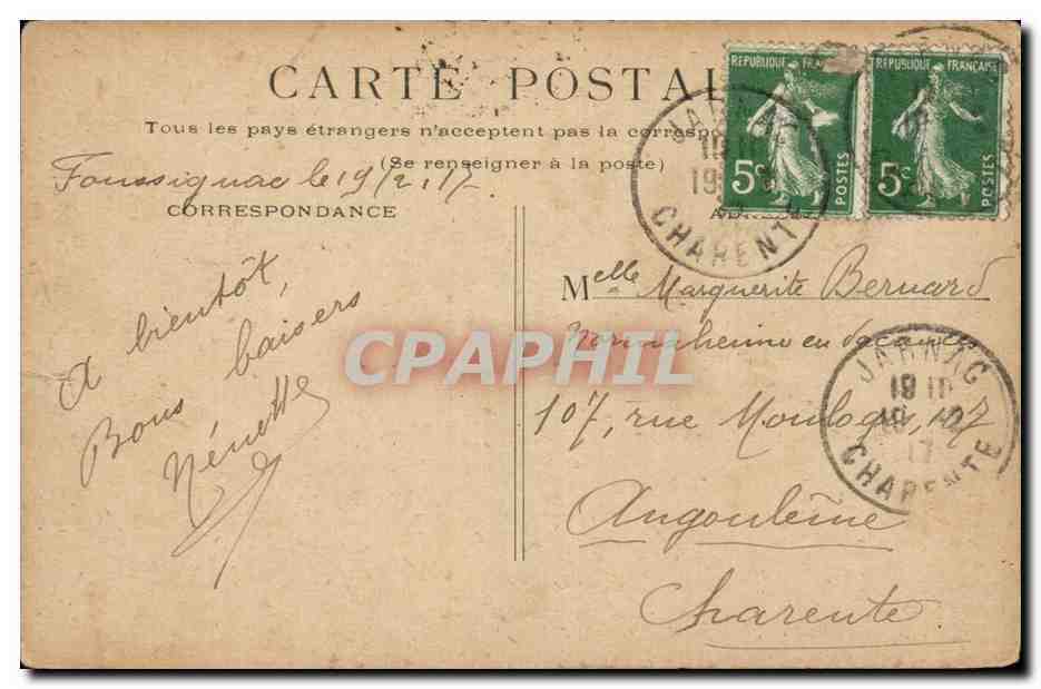 Paris CPA Place de la Concorde  — Verso