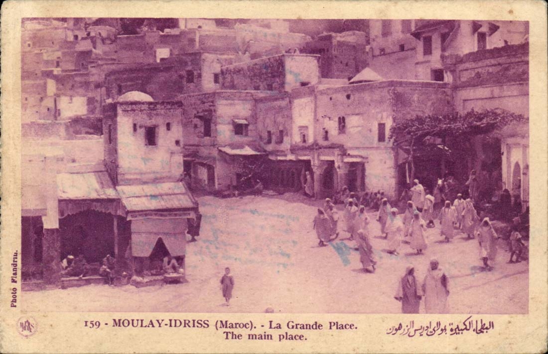 Maroc Moulay Idriss CPA La grande place 