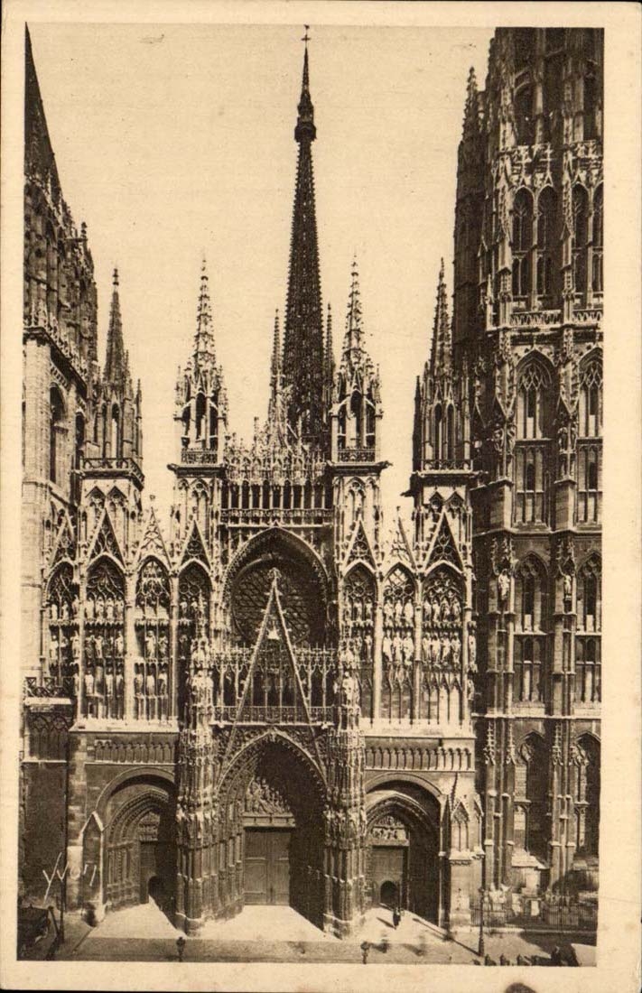 Rouen CPA FAcade principale de la cathedrale