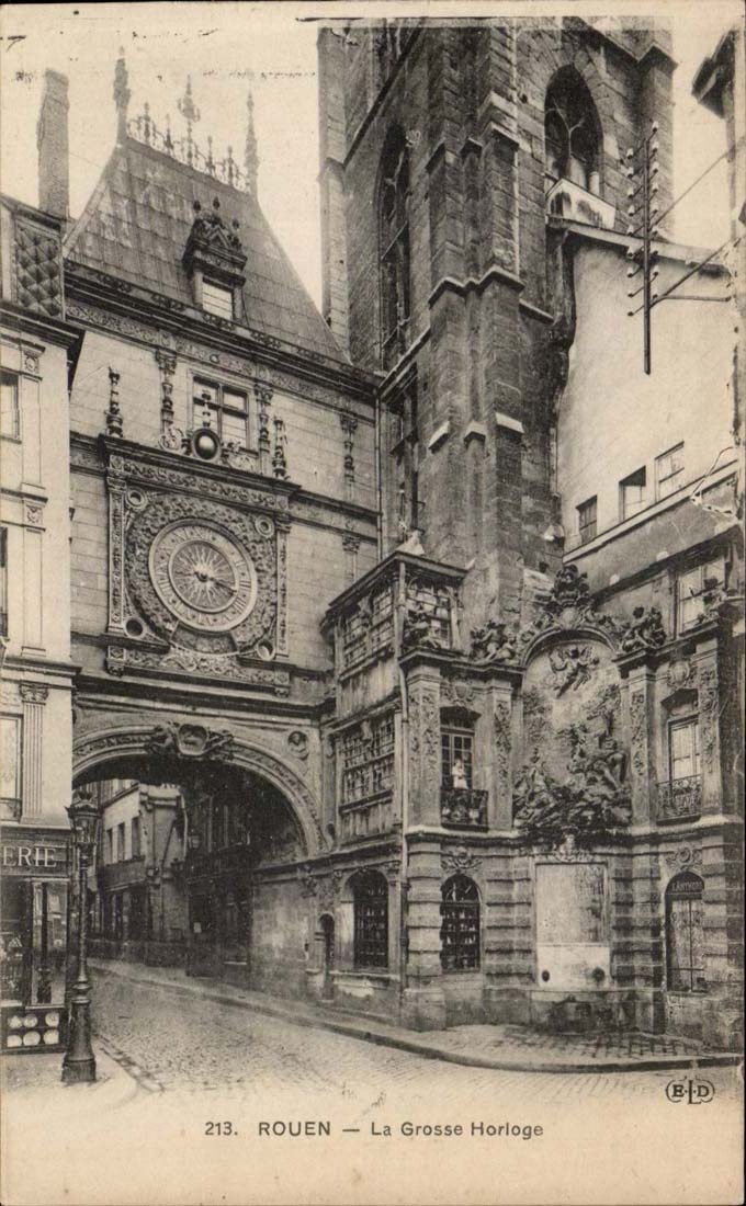 Rouen CPA La grosse horloge