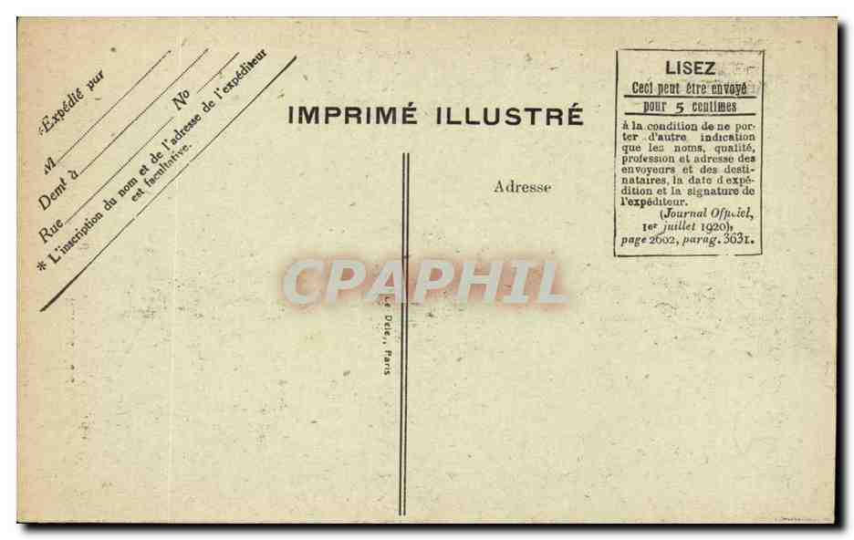Rouen CPA La grosse horloge — Rückseite