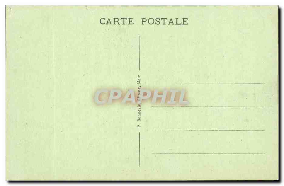 Metz CPA La cathedrale et le pont des Roches — Rückseite