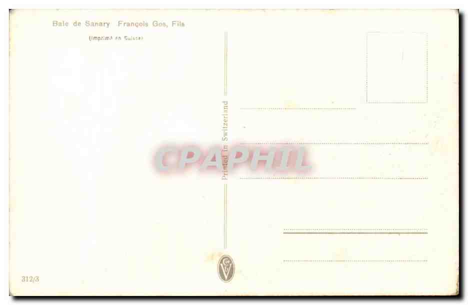 CPA Baie de Sanary Francois Gos fils  — Back
