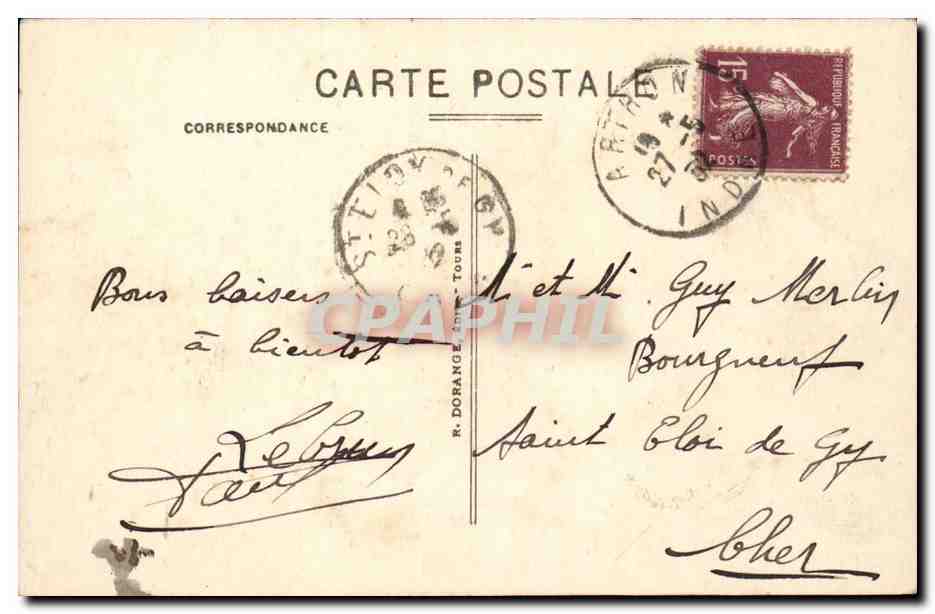 CROZANT (Creuse) — Le Confluent de la Sédelle et de la Creuse et les Ruines du Château — R.D. n°17 — Reverso