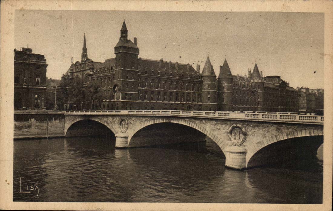 Paris CPA La conciergerie et le pont au change