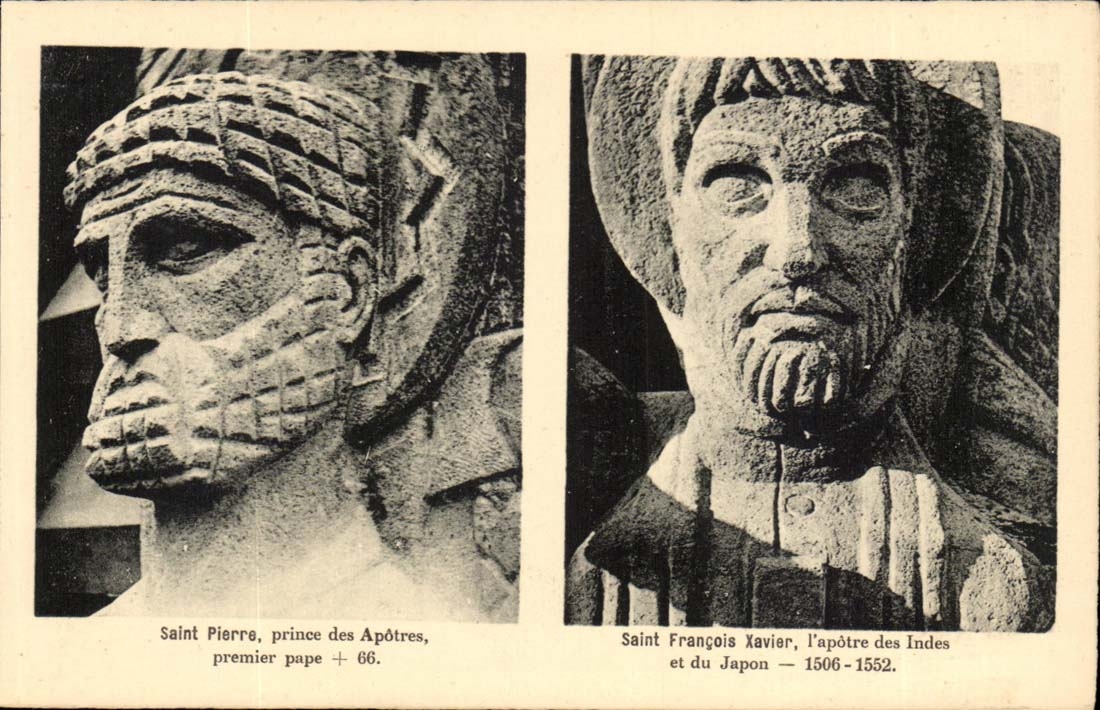 CPA Saint Pierre prince des Apotres premeir pape Saint Francois Xavier l'apotre des Indes et du Japon (Nippon Japan)