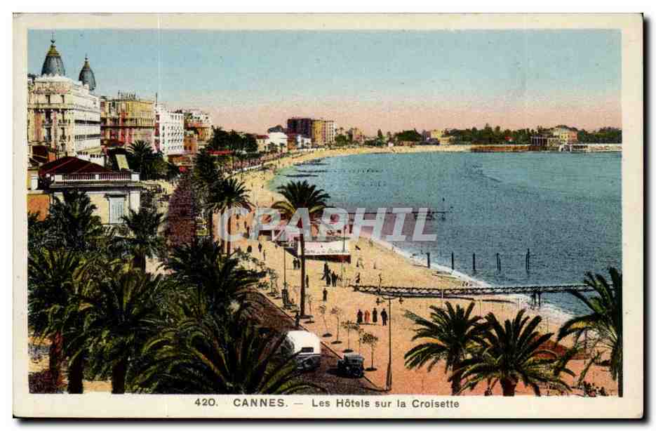 Cannes CPA Les Hotels sur la CRoisette