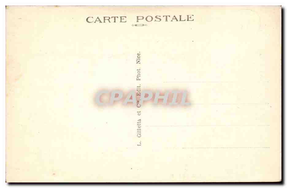 Cannes CPA Les Hotels sur la CRoisette — Verso