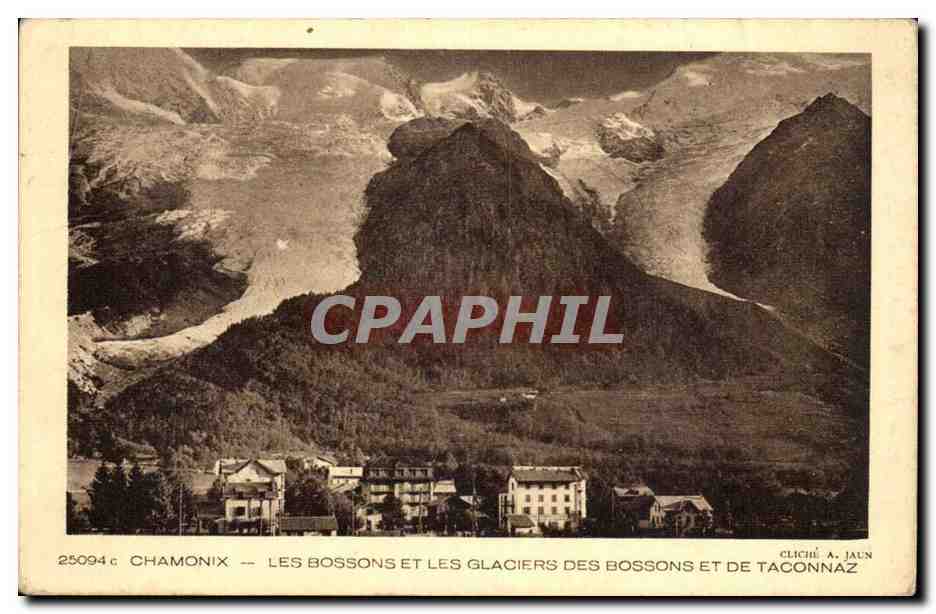 Chamonix CPA Les Bossons e tles glaciers des Bossons et de TAconnaz
