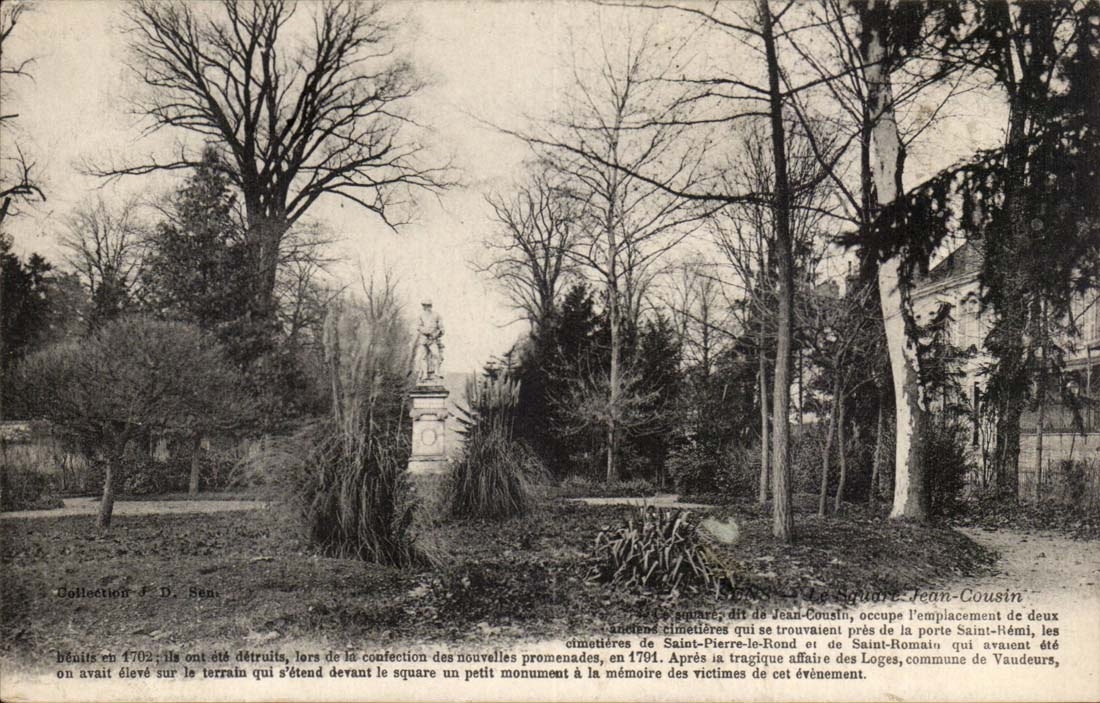 Square Jean-Cousin — communes de Vaudeurs et Saint-Rémi — éditeur non identifié, n° de série non visible