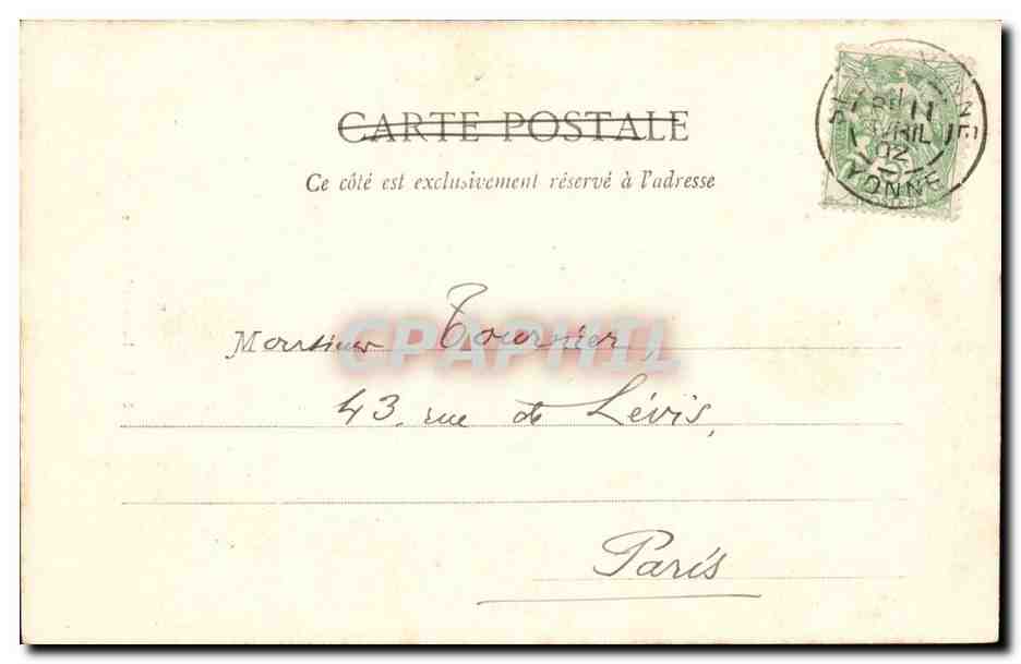 Sens CPA Le portail de Moise — Rückseite