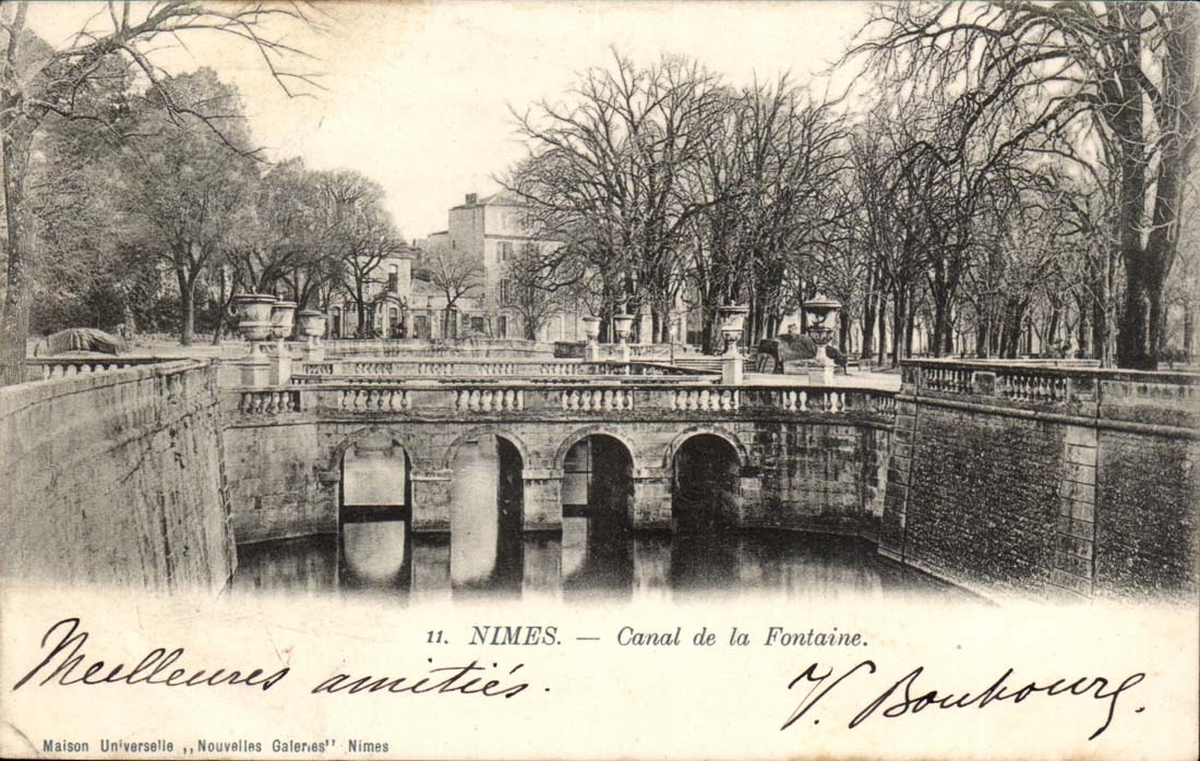 Nimes CPA Canal de la Fontaine