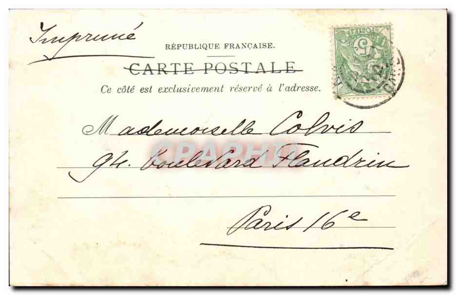 Nimes CPA Canal de la Fontaine — Rückseite