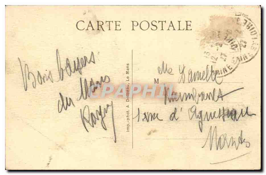 Le mans CPA Vue partielle et pont Gambetta — Rückseite