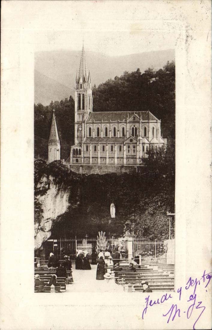 Lourdes CPA La basilique et la grotte