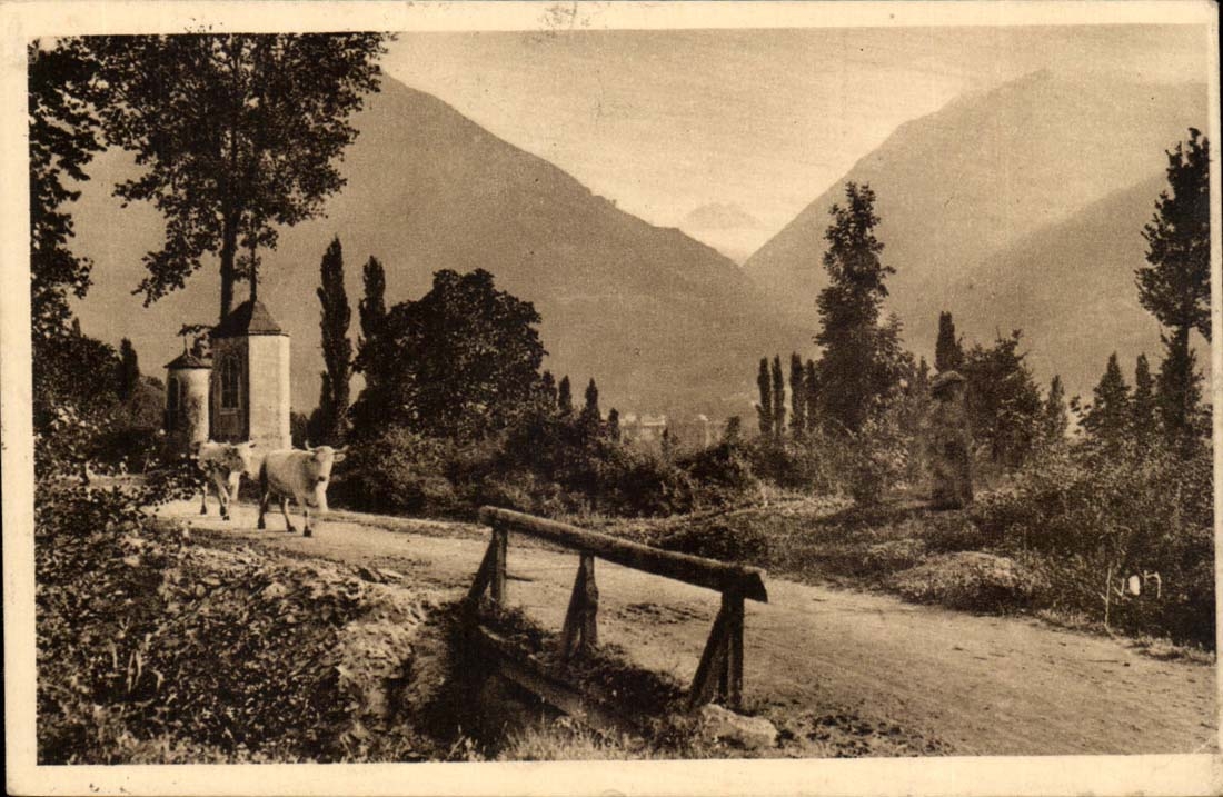 Les Pyrénées — Argelès, Route de Beaurens, fond Gorge de Cauterets — Les Éditions d'Art de l'Union