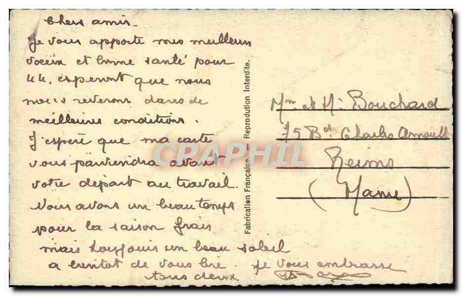 CPA Fantaisie Bonne annee — Rückseite