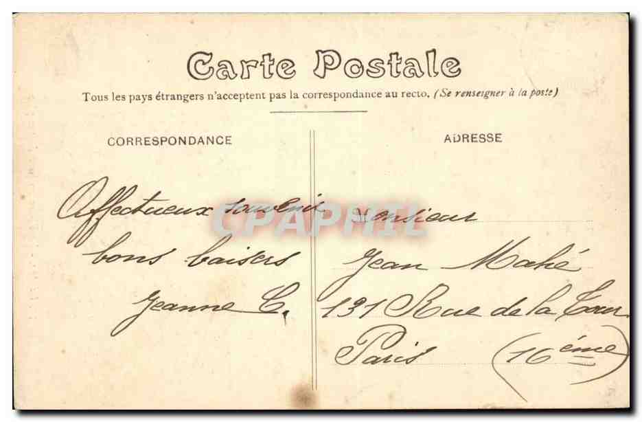 Dieppe CPA le phare un jour de tempete (lighthouse) — Verso