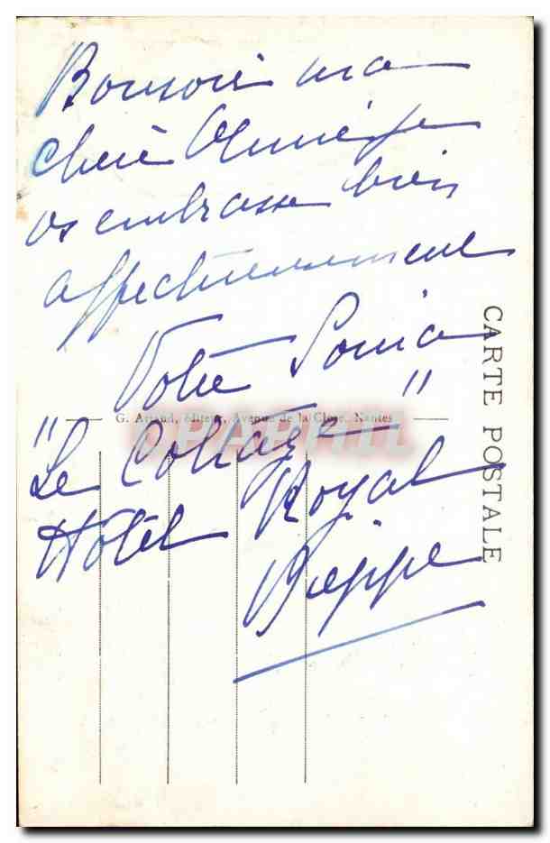 Dieppe CPA L'esplanade du casino et le chateau — Rückseite