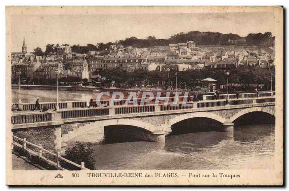 trouville reine des plages CPA Pont sur la Touques