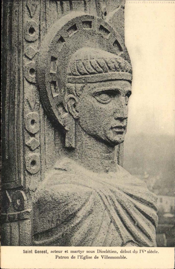 Saint Genest — statue de martyr sous Dioclétien, début IVe siècle — éditeur Unis-France, n° 25