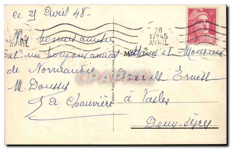 CPA Lisieux L'eglise St Pierre et vieille maison du 15eme — Verso