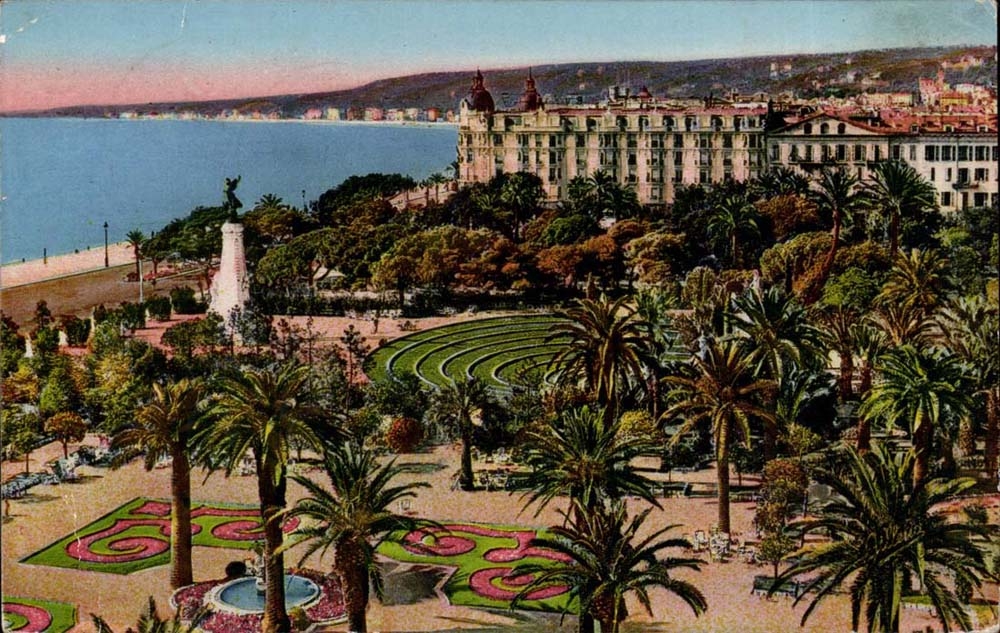 CPA Nice Les jardins Albert 1er L'hotel Ruhl