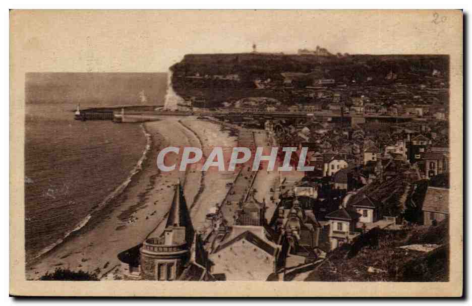 CPA Fecamp Vue generale prise de la falaise d'aval