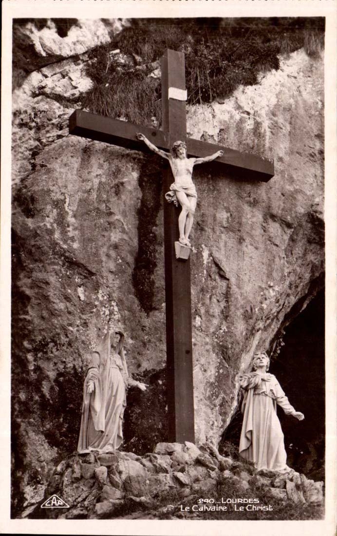 CPA Lourdes Le calvaire Le Christ