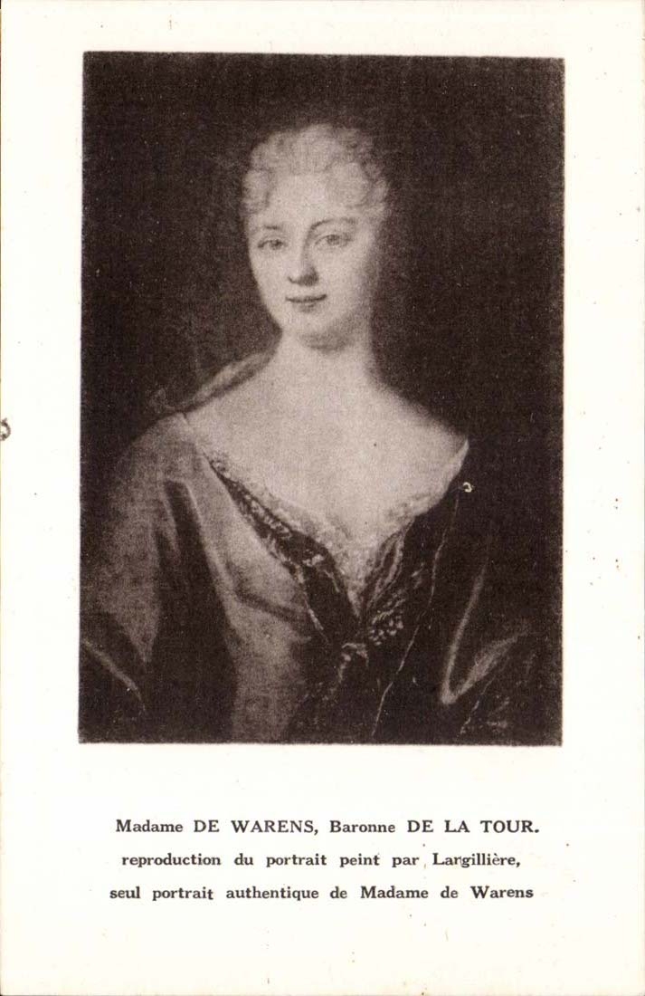 CPA Madame de Warens Baronne de la Tour reproduction du portrait peint par Largilliere