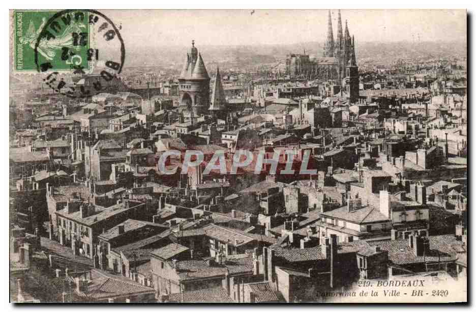 Bordeaux — Panorama de la Ville — Bloc Frères, n° 249