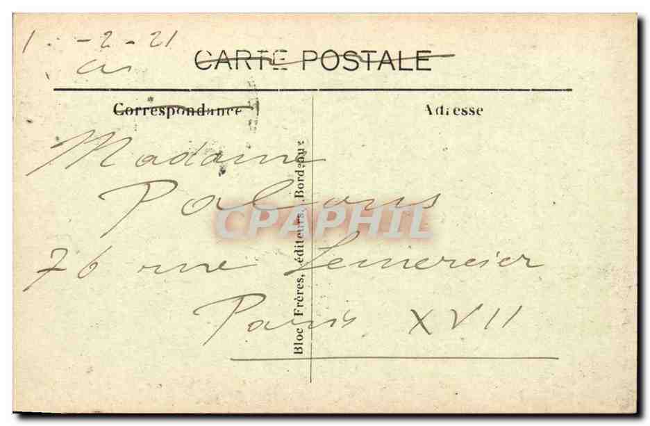 Bordeaux — Panorama de la Ville — Bloc Frères, n° 249 — Reverso