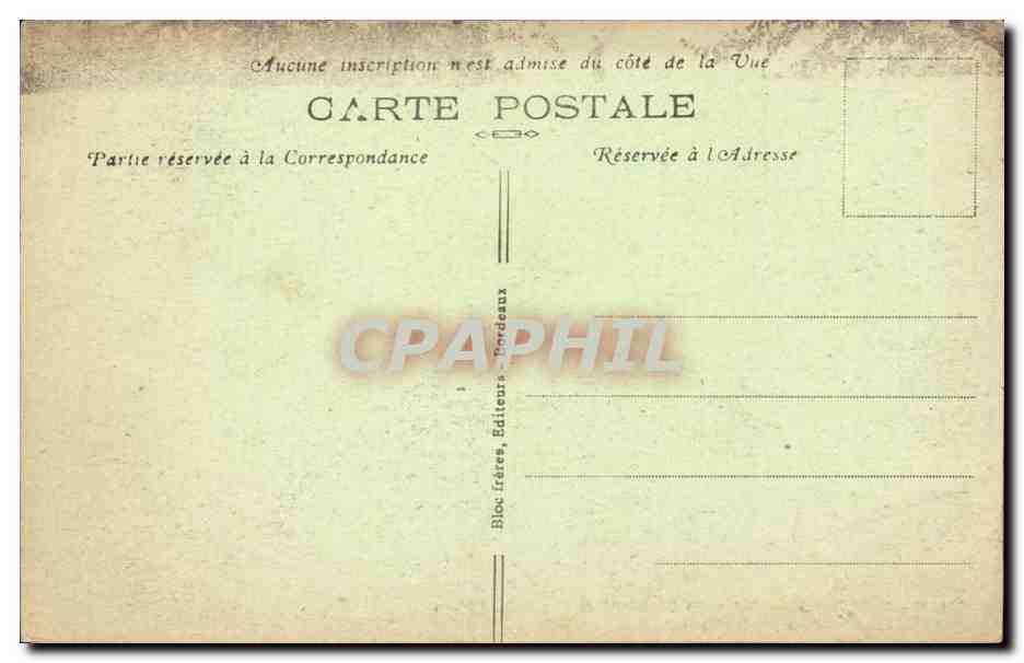 Bordeaux CPA Place des Quinconces Les colonnes rostrales — Verso