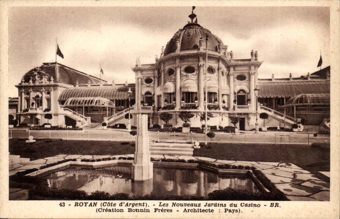 Royan CPA Les nouveaux jardins du casino (creation Bonnin Freres Architecte Pays)