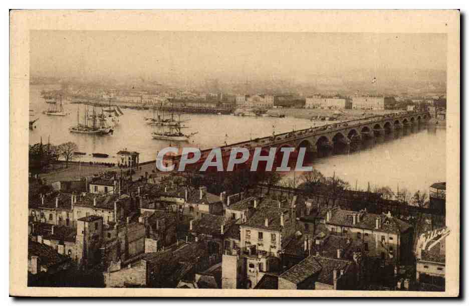 Bordeaux CPA Panorama pris de la Tour St Michel