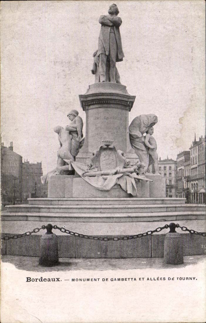 Bordeaux CPA Monument de Gambetta et Allees de Tourny
