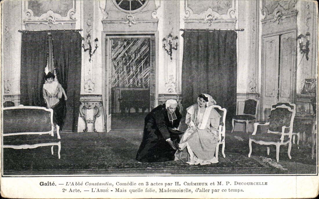 Gaite CPA L'abbe Constantin Comedie en actes par H Cremieux et M P Decourcelle (theatre)