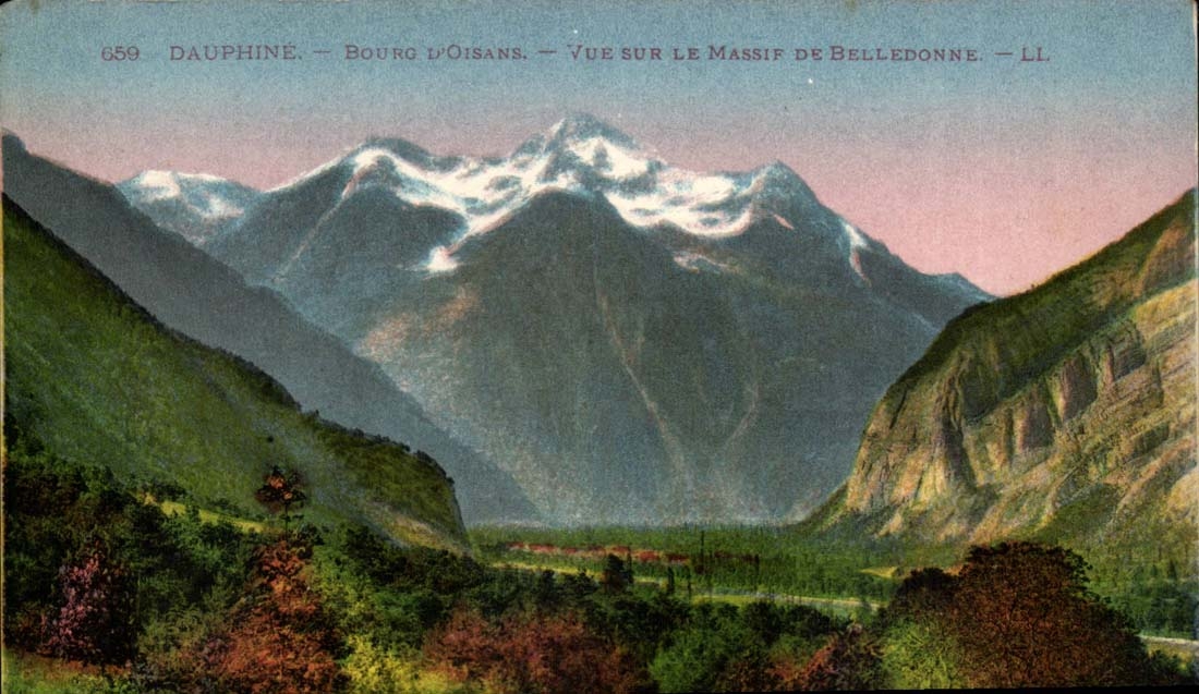 Dauphiné — Bourg d'Oisans — Vue sur le Massif de Belledonne — LL. — N° 659