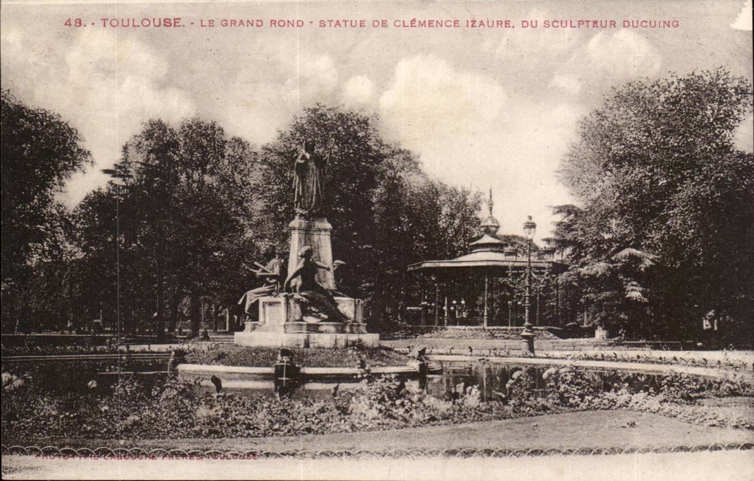 Toulouse - Le Grand Rond - Statue von Clémence Izaure, vom Bildhauer Ducuing