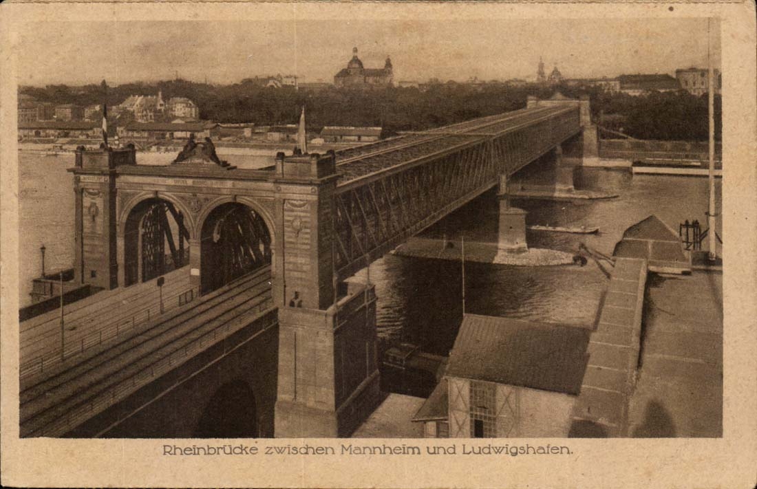 Allemagne Theinbrucke zwischen Mannheim und Ludwigshafen