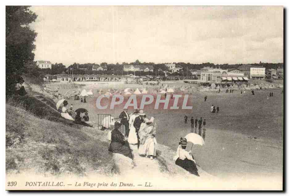Pontaillac CPA La plage prise des dunes