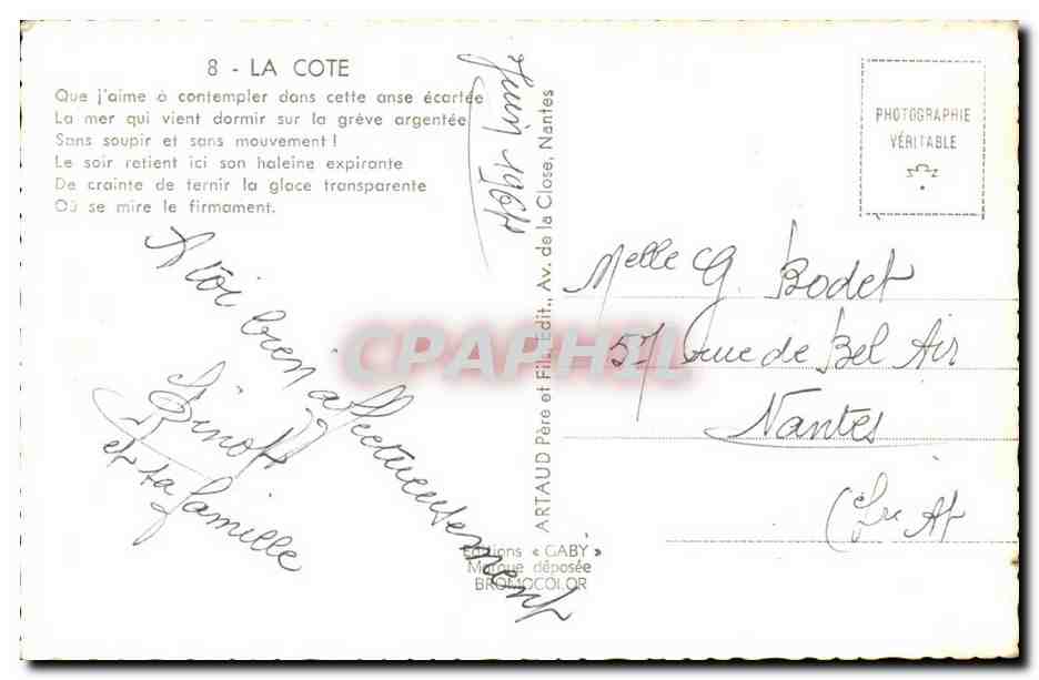 CPM La cote  — Rückseite