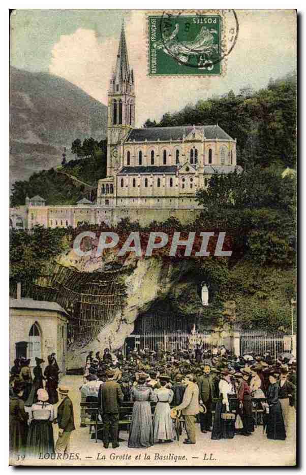 Lourdes — La Grotte et la Basilique — LL.
